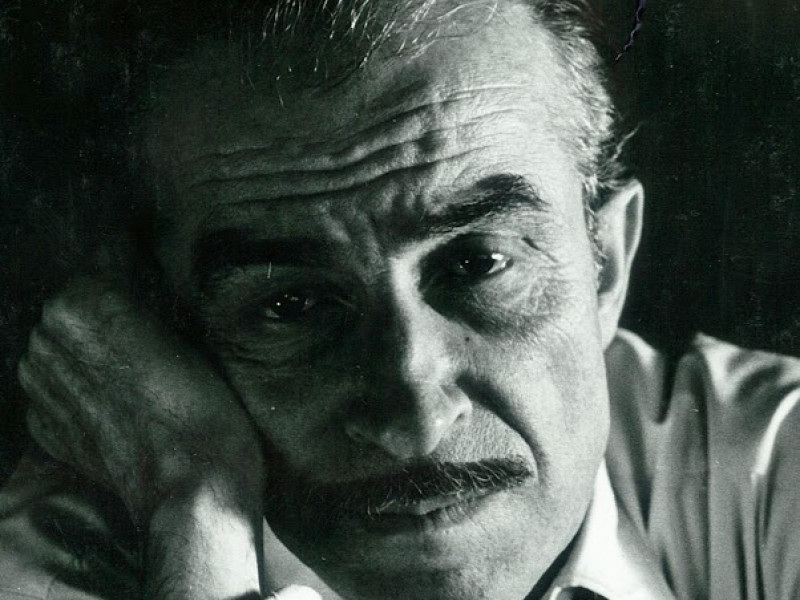 Yazar Orhan Kemal Betimleyen: Hatice ÇULHA Siyah beyaz portre fotoğrafta Orhan Kemal’in sadece sağ elini yasladığı yüzü yer alıyor. Fotoğrafta 50’lerinde görünen yazar, durgun bir halde doğrudan objektife bakmış. Orhan Kemal’in dikdörtgenimsi uzun, zayıf yüzünün sol yarısına ışık vururken sağ yanı ise karanlıkta. Hafif tüylü ve kemikli duran sağ elini avucu kapalı bir şekilde sağ elmacık kemiğine dayamış. Alnındaki üç uzun çizginin yanı sıra kalın siyah kaşlarının ortasında da iki kısa dikey çizgi bulunmakta. Çukur ve badem gözleri hafif sulu ve biraz soluk. Gözaltlarında ve göz kenarlarında da kırışıklıklar mevcut. Sol gözünün altında burnuna yakın kısımda küçük bir ben var. Uzun ve ucu düşük kemikli bir buruna sahip. Burnunun her iki kenarından ağzına doğru oldukça belirgin iki çizgi yer almakta. Ancak sağ taraftaki karanlıkta kaldığından pek belli değil. İnce ve kapalı dudaklarının hemen üzerinde ağzı boyunca kısa ve siyah kalem bıyıkları var. Sağ tarafta kalan sivri kulağı görünüyor. Şakakları açık olan Orhan Kemal’in kırlaşmış, seyrek, düz saçları kısa ve geriye taranmış. Üzerinde beyaz gömlek olduğu görülüyor.