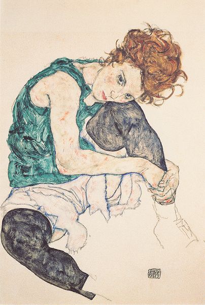 Bir Dizi Bükülü Oturan Kadın / Seated Woman with Legs Drawn Up