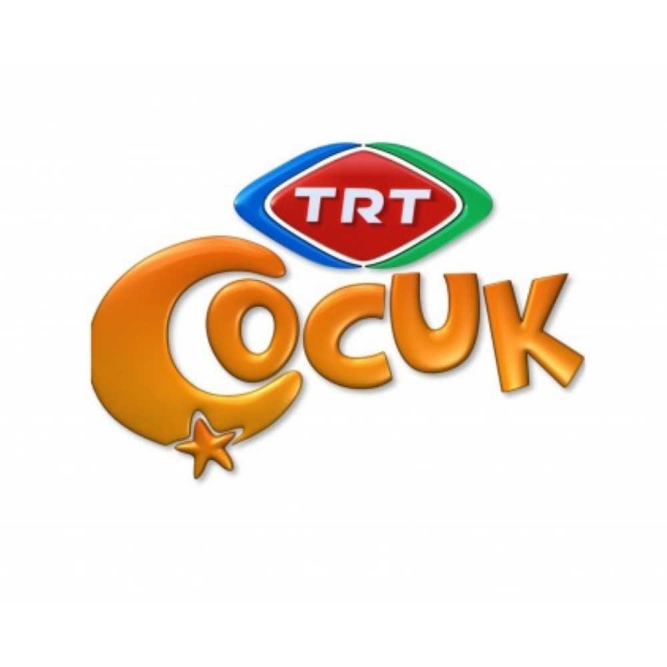 Beyaz zemin üzerinde, üstte kırmızı bir baklava dilimi  biçimi içinde beyaz TRT yazısı; altında ise büyük, turuncu ve tombul harflerle yazılmış ÇOCUK ibaresi. Ç harfinin alt noktası yerine küçük turuncu bir yıldız kullanılmış.
