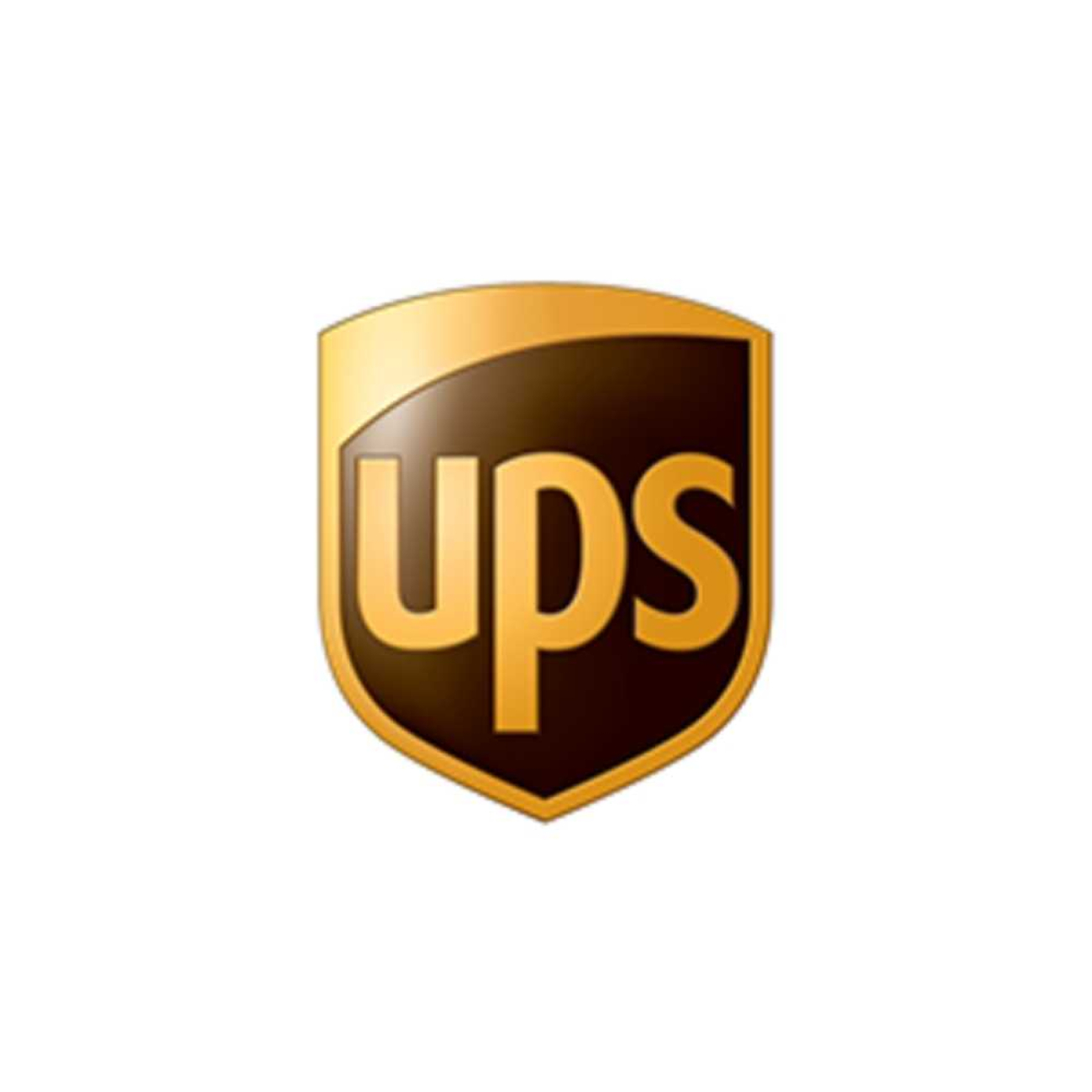 Beyaz zemin üzerinde, kalkan şeklinde UPS amblemi. Kalkanın üst kısmı altın sarısı, alt kısmı kahverengi olup üzerinde küçük harflerle altın sarısı renginde ups yazısı yer alıyor.