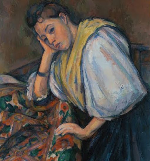 Young Italian Woman at a Table - Masadaki genç İtalyan kadın